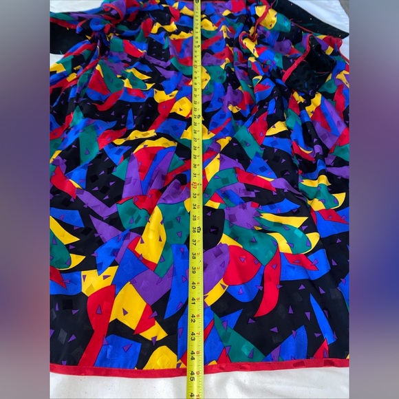Vintage 80s 90s Emporium Capwell California Geometric Robe 100% Silk Women’s M - Picture 12 of 12